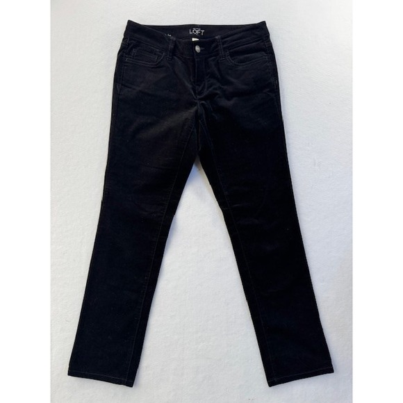 LOFT Pants - LOFT Black Corduroy Modern Straight Pants Women's Size 6 Petite